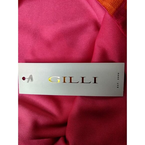 Gilli Pink, Orange and Blue Floral One Shoulder Smocked Tiered Dress Size 3X NWT - Picture 5 of 11